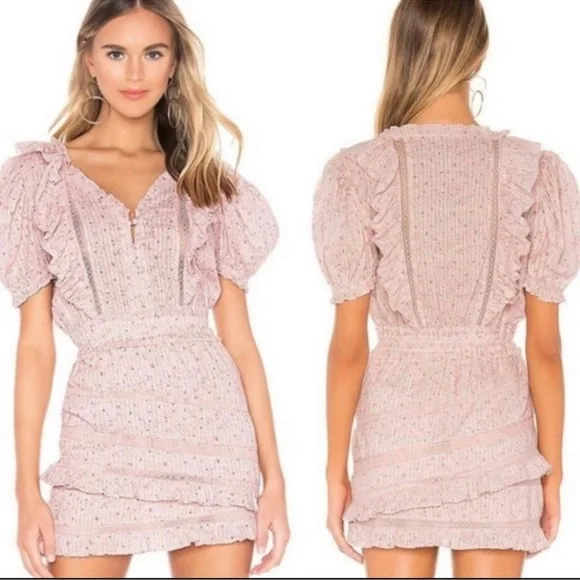 LoveShackFancy Sutton Dress in Rosemist Size XS Dresses
